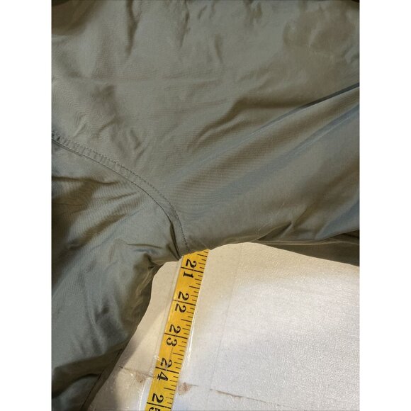 Lands End Kids Olive Green Bomber Jacket Faux Fur Collar Winter Coat XL 18-20 - Picture 5 of 7